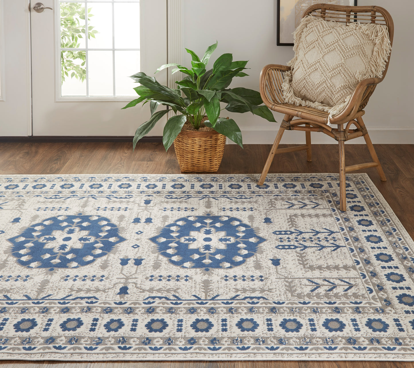 Foster 3754F Machine Made Synthetic Blend Indoor Area Rug by Feizy Rugs