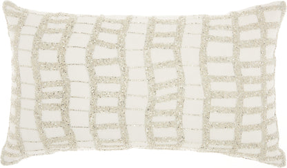 Luminescence E5570 Cotton Beaded Ladders Throw Pillow From Mina Victory By Nourison Rugs