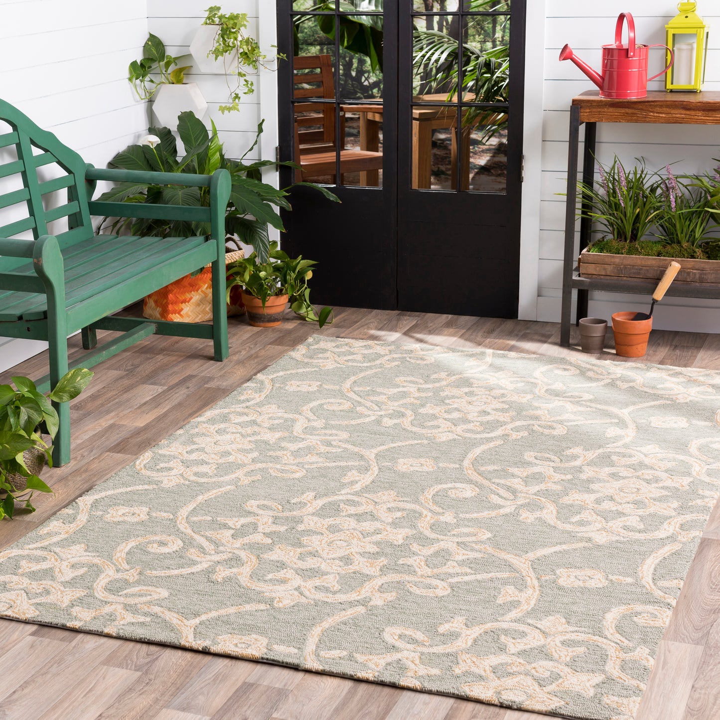 Rain 562 Hand Hooked Synthetic Blend Indoor/Outdoor Area Rug by Surya Rugs