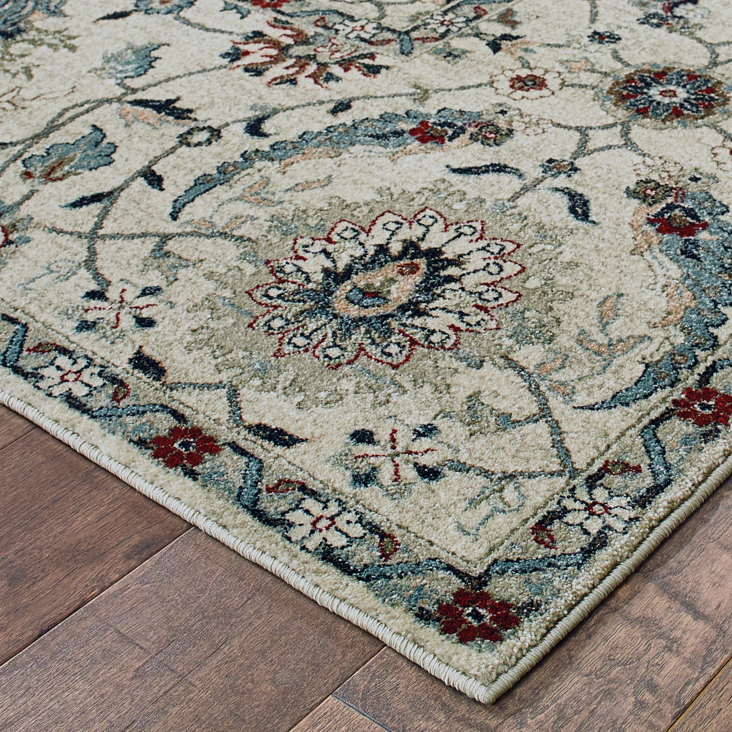 RALEIGH Floral Power-Loomed Synthetic Blend Indoor Area Rug by Oriental Weavers