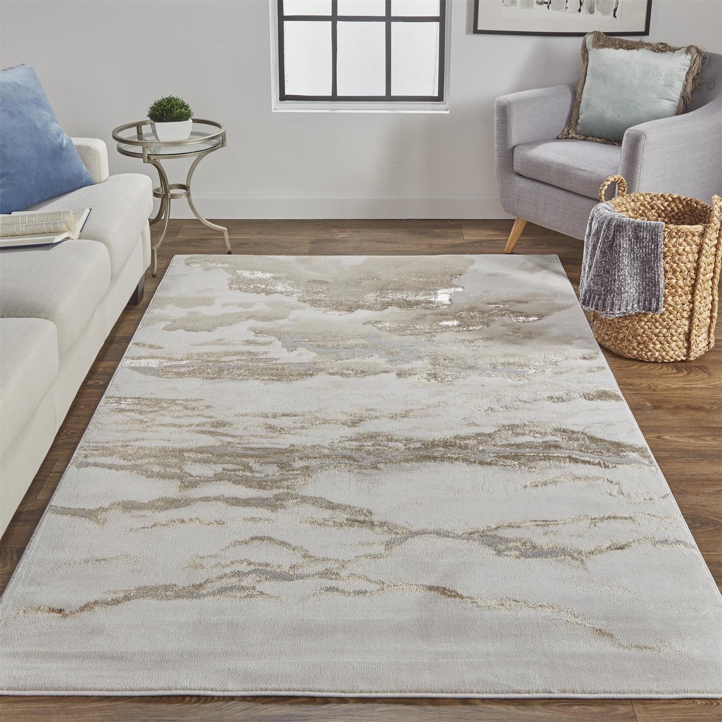 Aura 3727F Machine Made Synthetic Blend Indoor Area Rug by Feizy Rugs