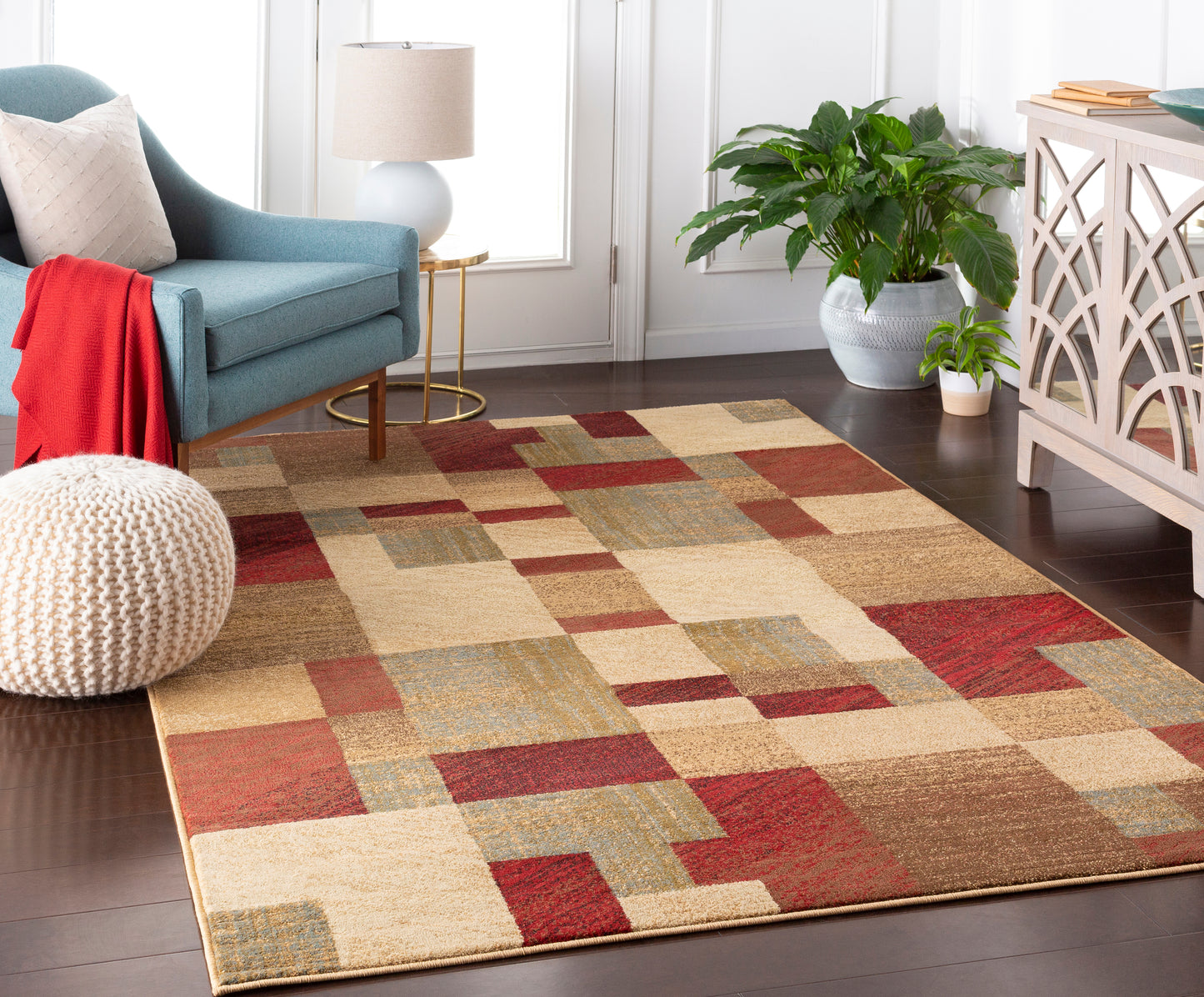 Riley 1680 Machine Woven Synthetic Blend Indoor Area Rug by Surya Rugs