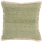 Life Styles AS301 Cotton Stonewash W/ Fringe Throw Pillow From Mina Victory By Nourison Rugs