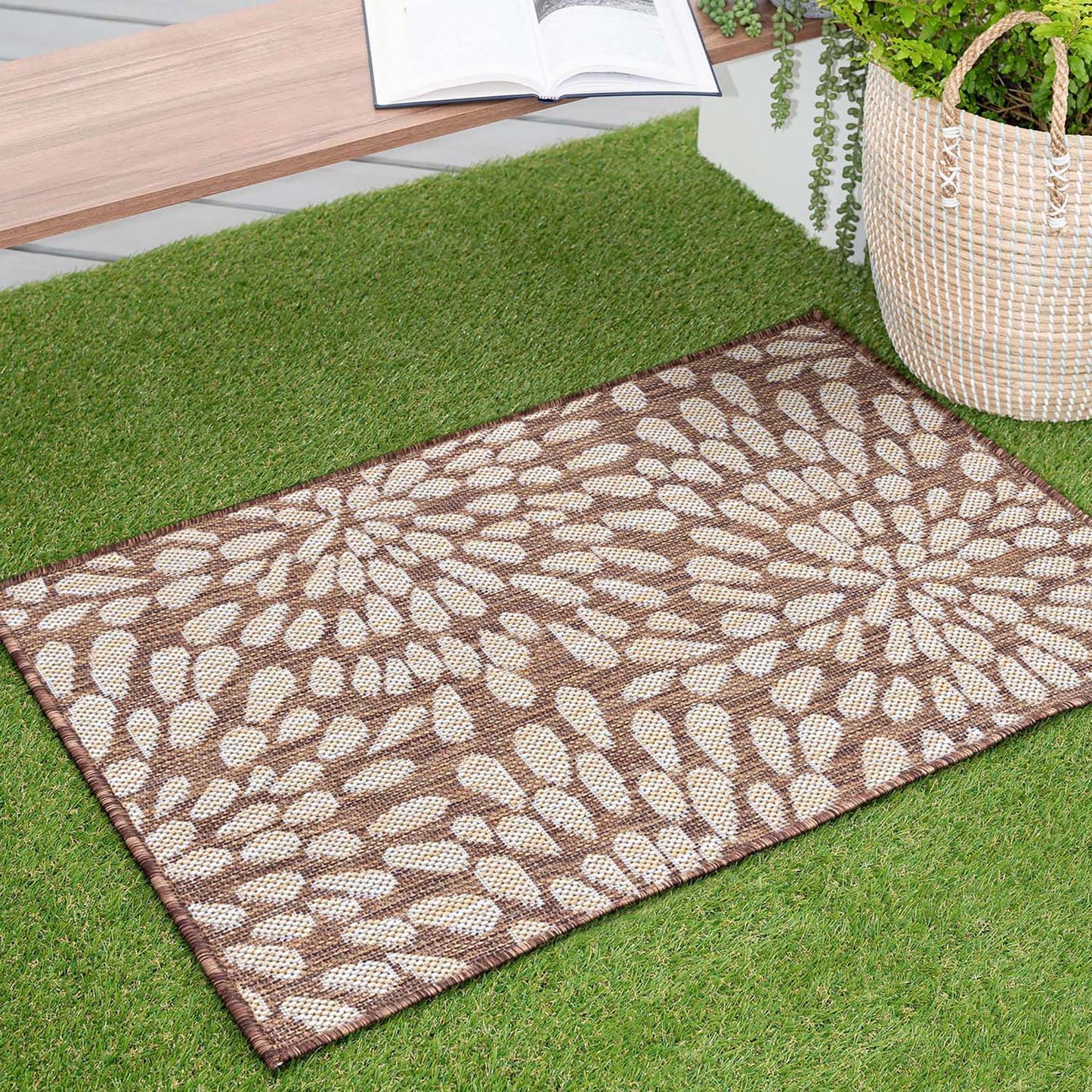 Eco-ECO19 Flat Weave Synthetic Blend Indoor/Outdoor Area Rug by Tayse Rugs