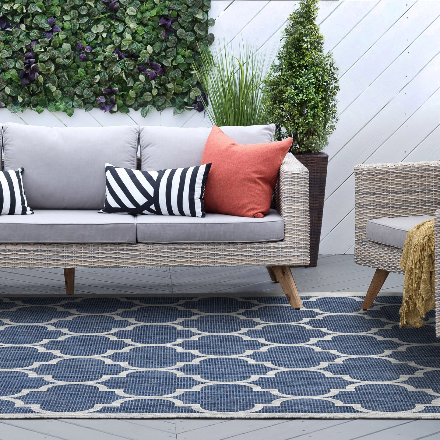 Veranda-VND24 Flat Weave Synthetic Blend Indoor/Outdoor Area Rug by Tayse Rugs