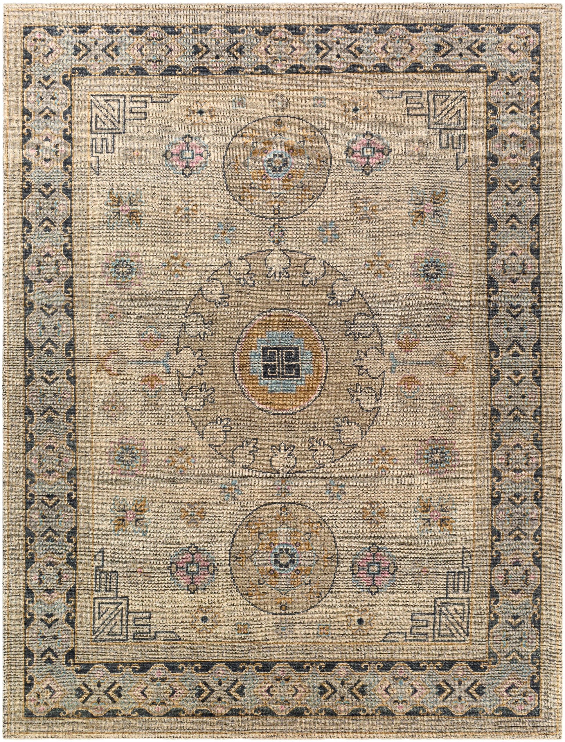 Smyrna 26215 Hand Knotted Wool Indoor Area Rug by Surya Rugs | Area Rug