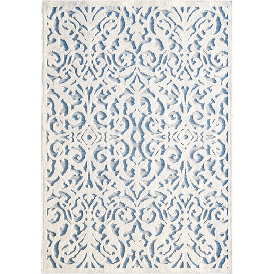 Orian Rugs My Texas House  Lady Bird BCL/BLDA Natural Blue Area Rug