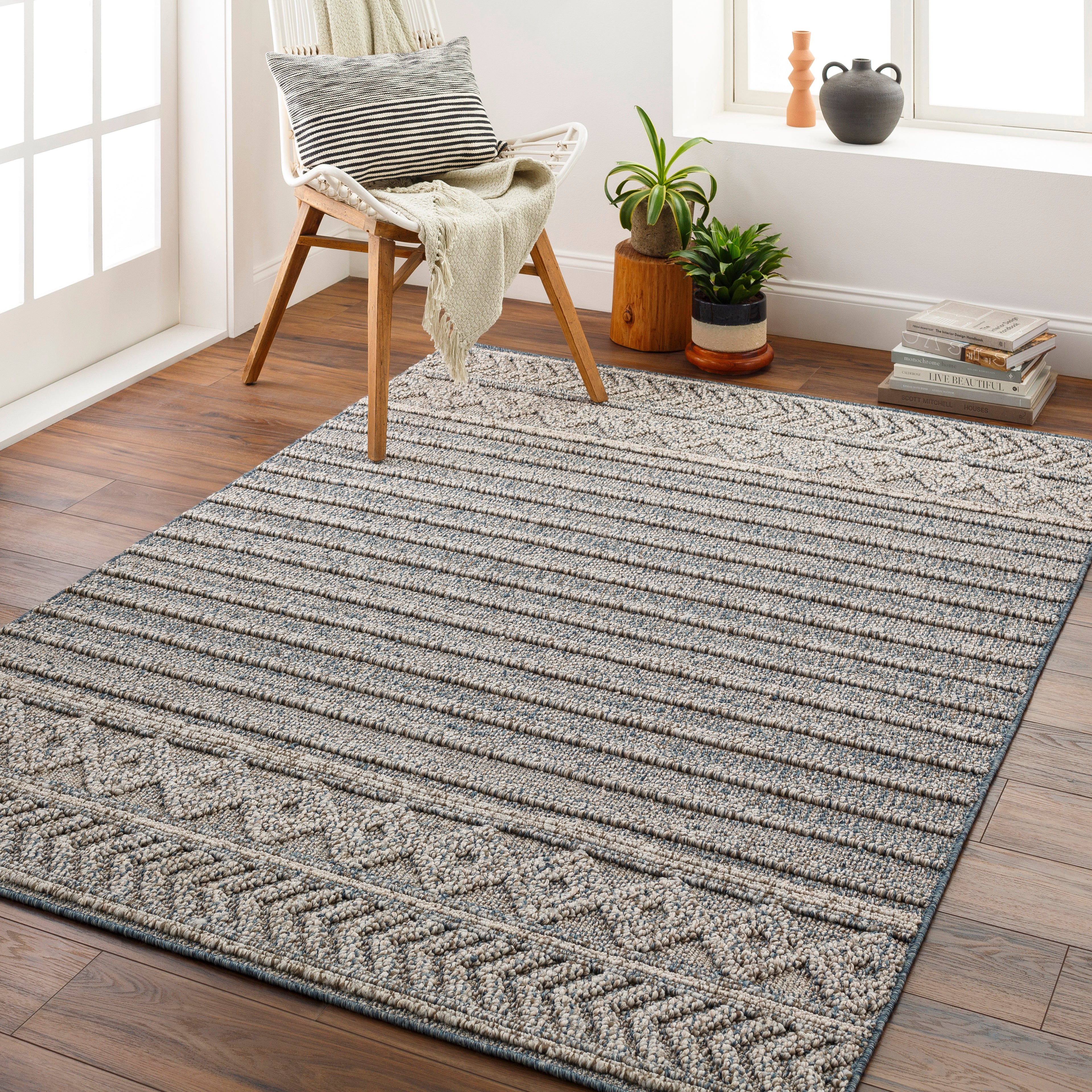 Sarasota 31749 Machine Woven Synthetic Blend Indoor/Outdoor Area Rug b ...