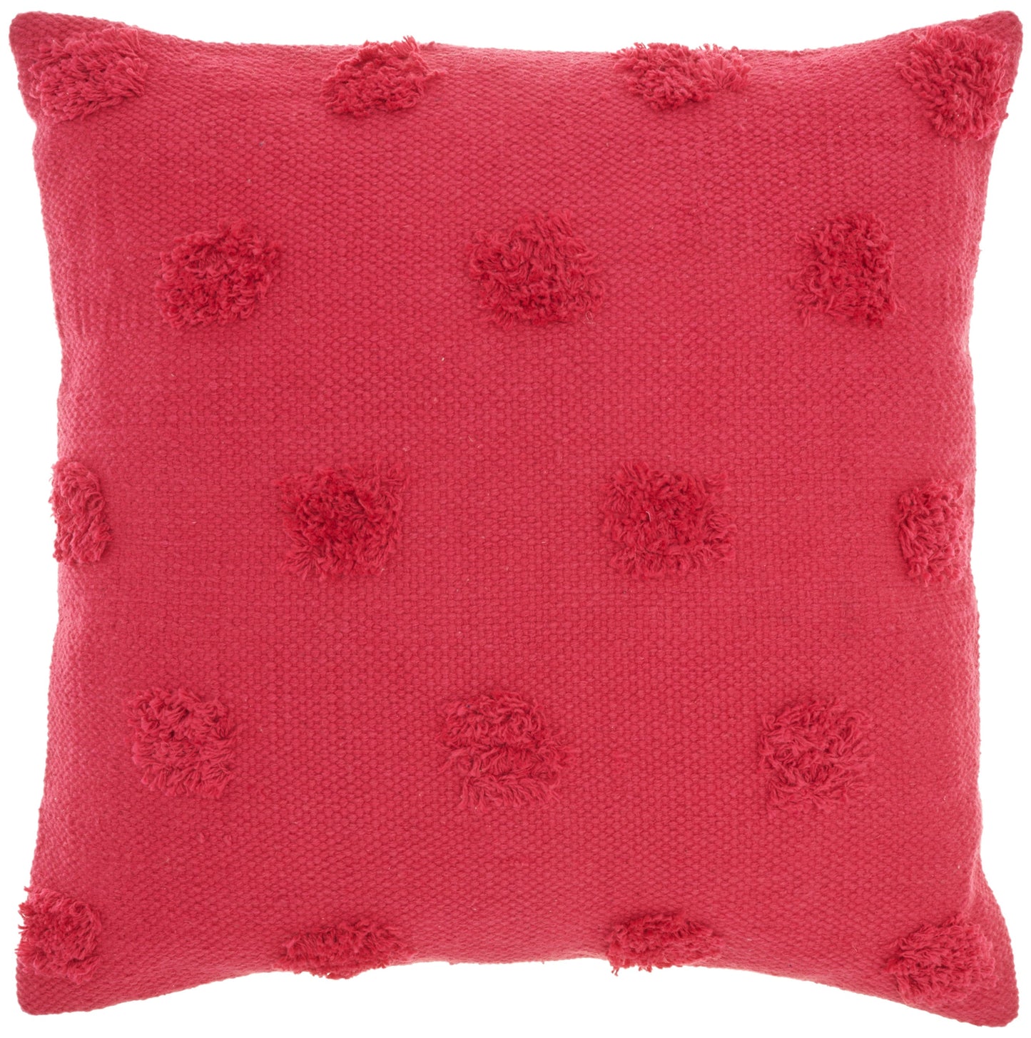 Life Styles CN870 Cotton Tufted Dots Throw Pillow From Mina Victory By Nourison Rugs