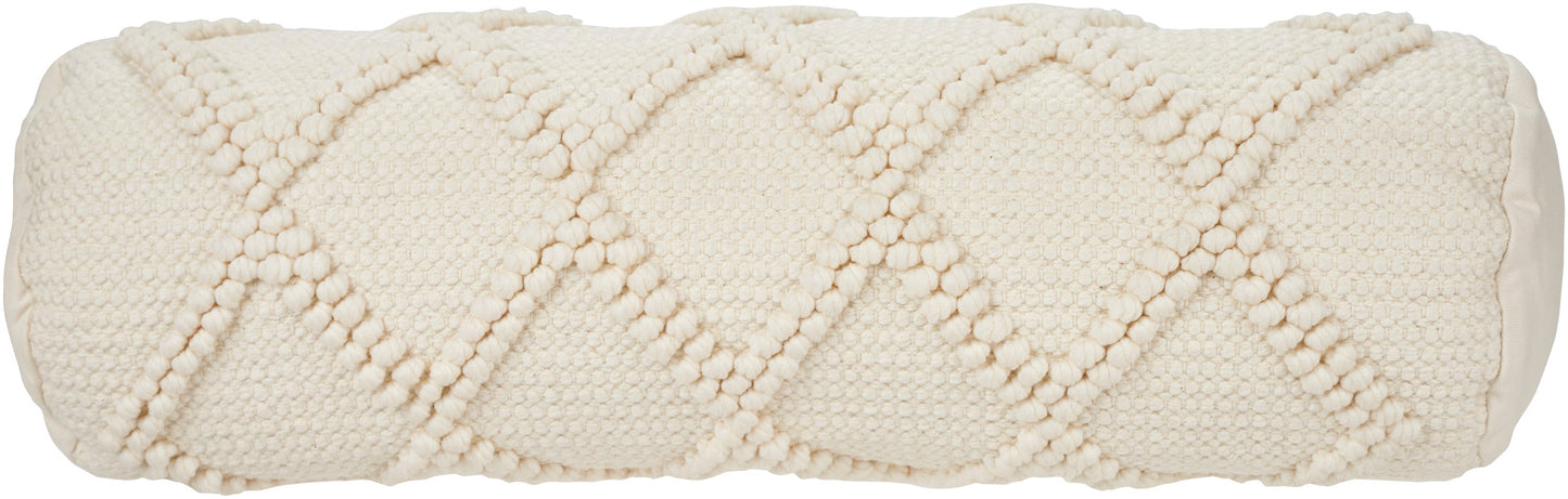 Life Styles GC101 Cotton Diamond Lattice Throw Pillow From Mina Victory By Nourison Rugs