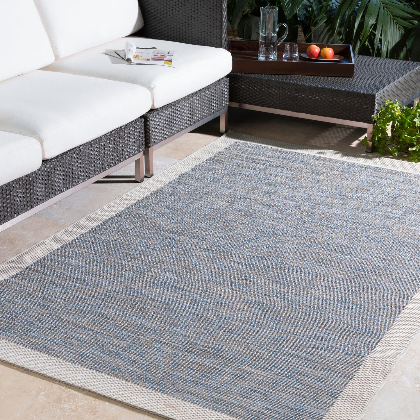 Santa Cruz 15575 Machine Woven Synthetic Blend Indoor/Outdoor Area Rug by Surya Rugs