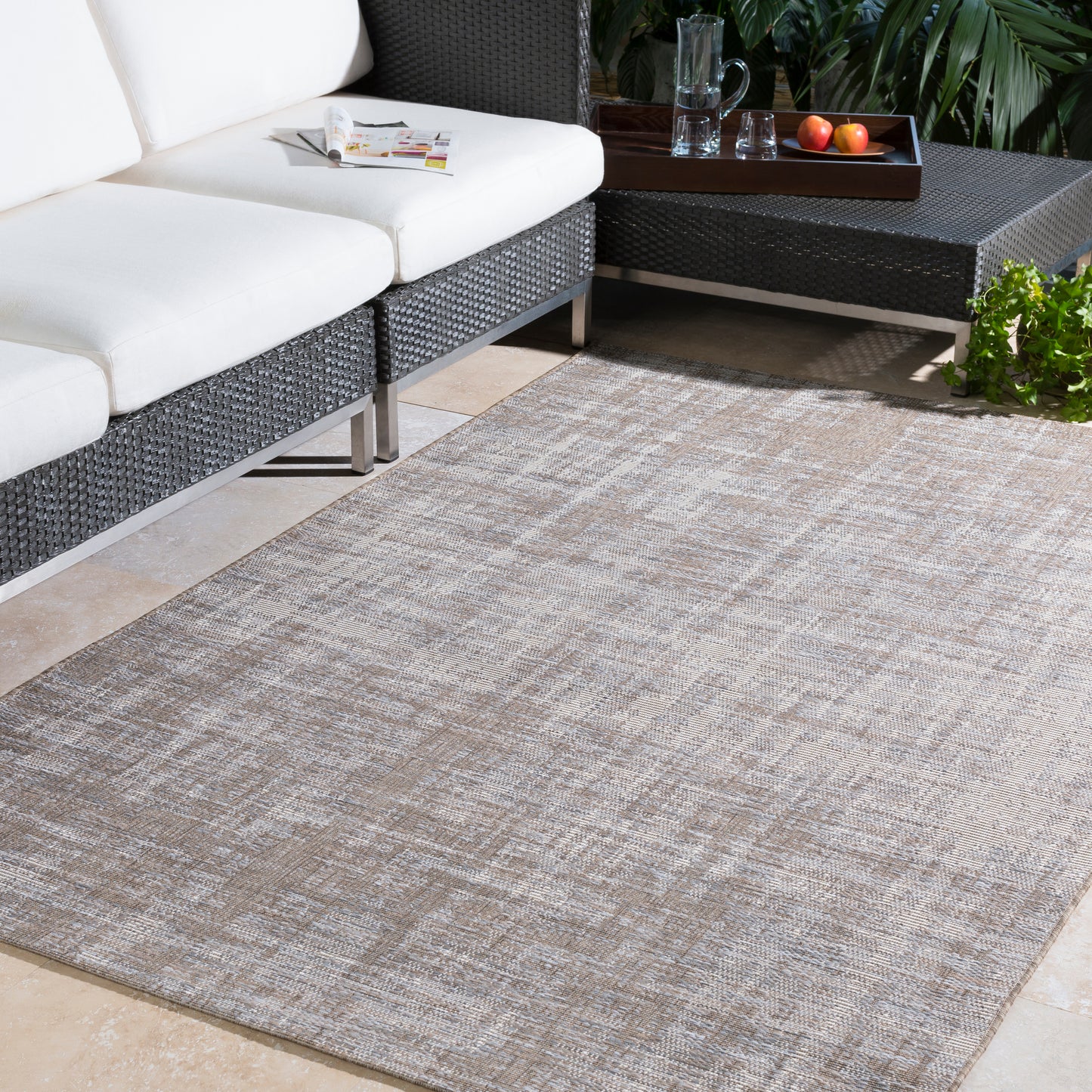 Santa Cruz 15579 Machine Woven Synthetic Blend Indoor/Outdoor Area Rug by Surya Rugs