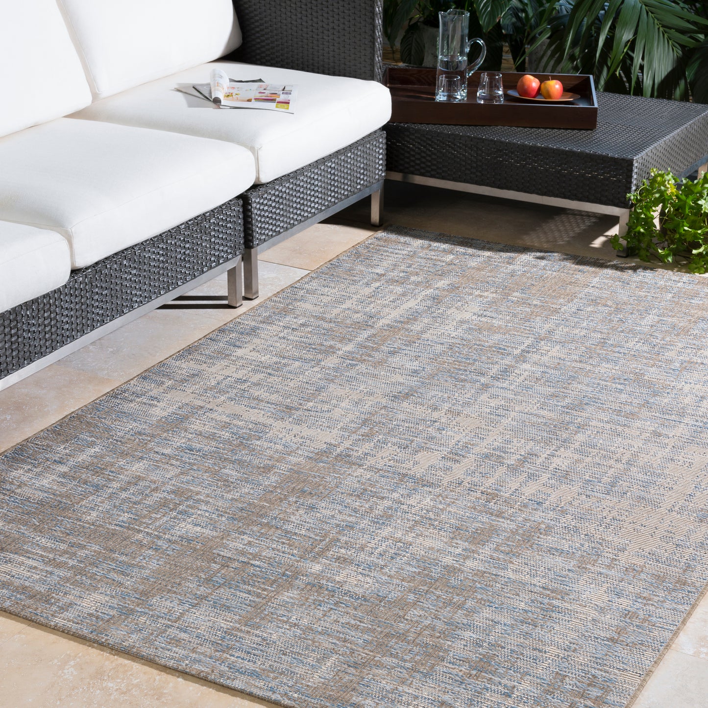 Santa Cruz 15579 Machine Woven Synthetic Blend Indoor/Outdoor Area Rug by Surya Rugs