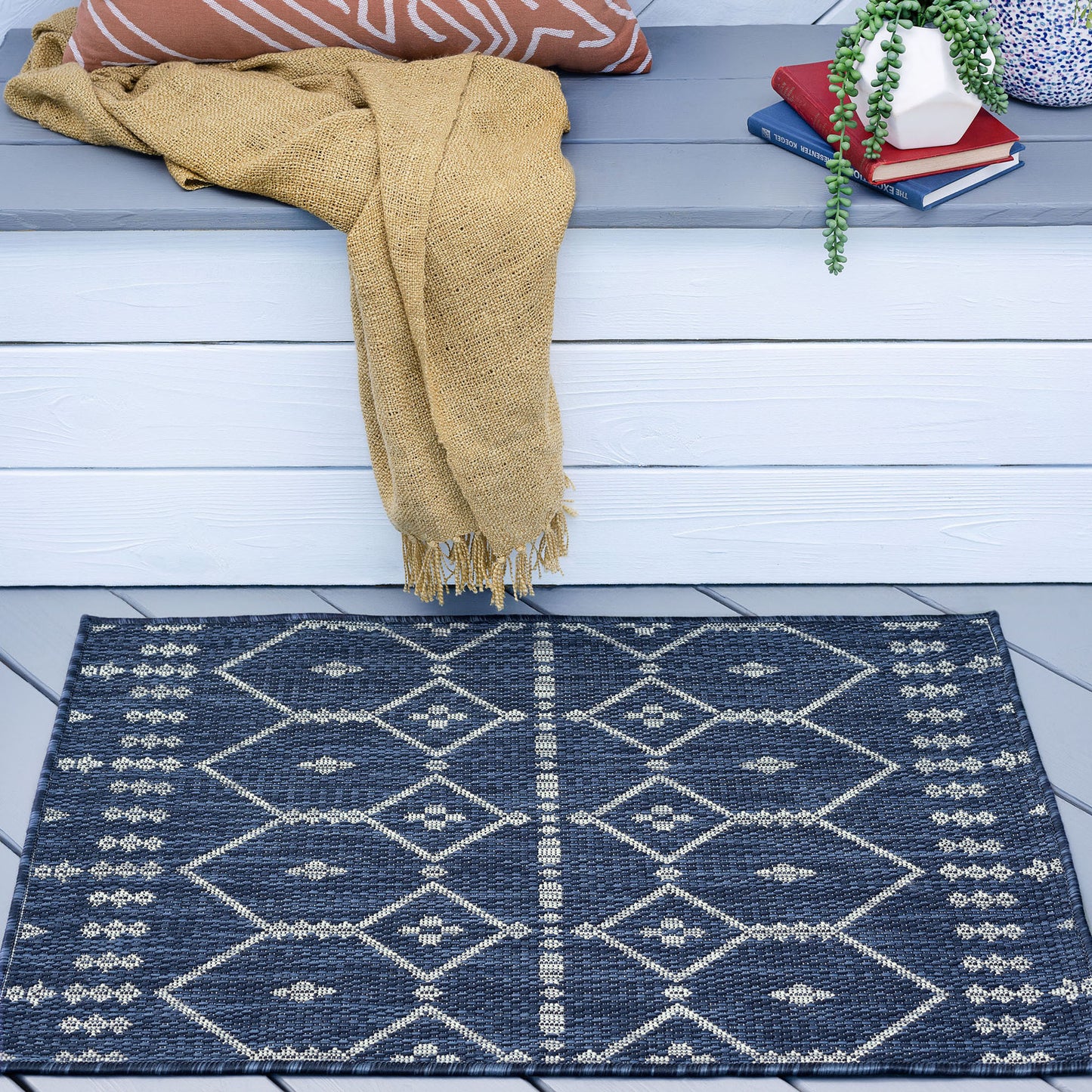 Veranda-VND20 Flat Weave Synthetic Blend Indoor/Outdoor Area Rug by Tayse Rugs