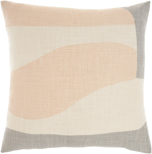 Life Styles VJ235 Cotton Printed Cotton Slub Throw Pillow From Mina Victory By Nourison Rugs