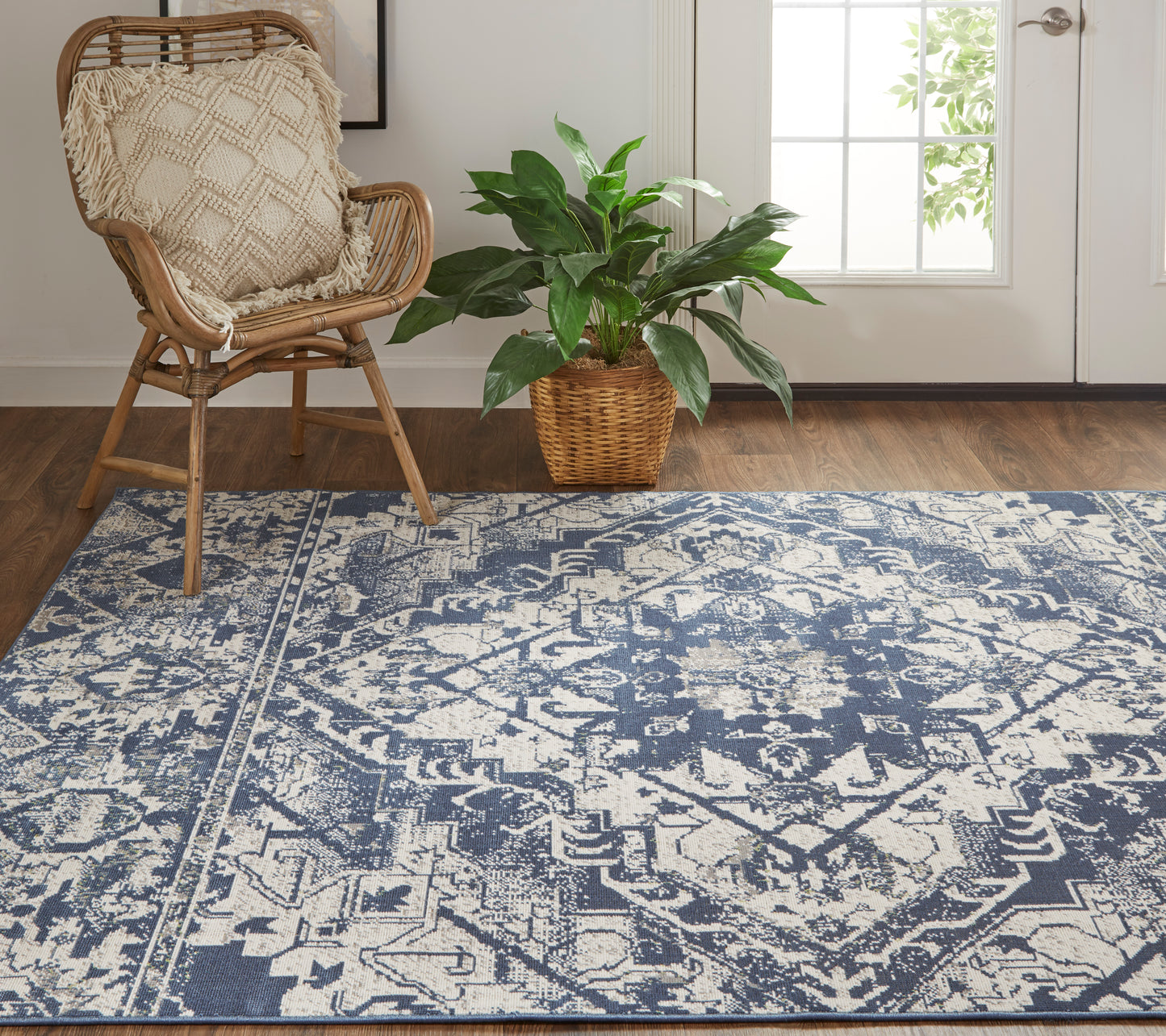 Foster 3760F Machine Made Synthetic Blend Indoor Area Rug by Feizy Rugs