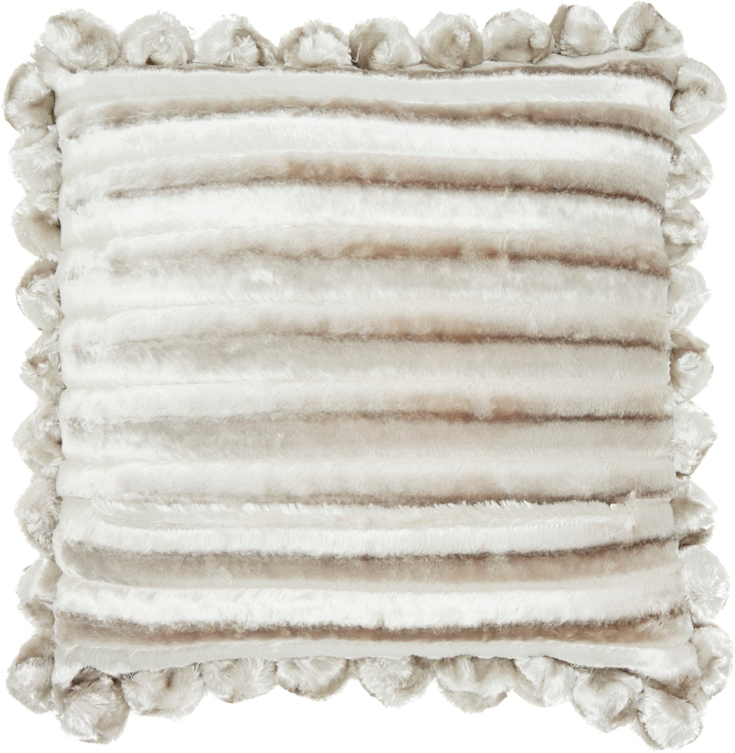 Sofia YS101 Synthetic Blend Velvet Shimmer Poms Throw Pillow From Mina Victory By Nourison Rugs