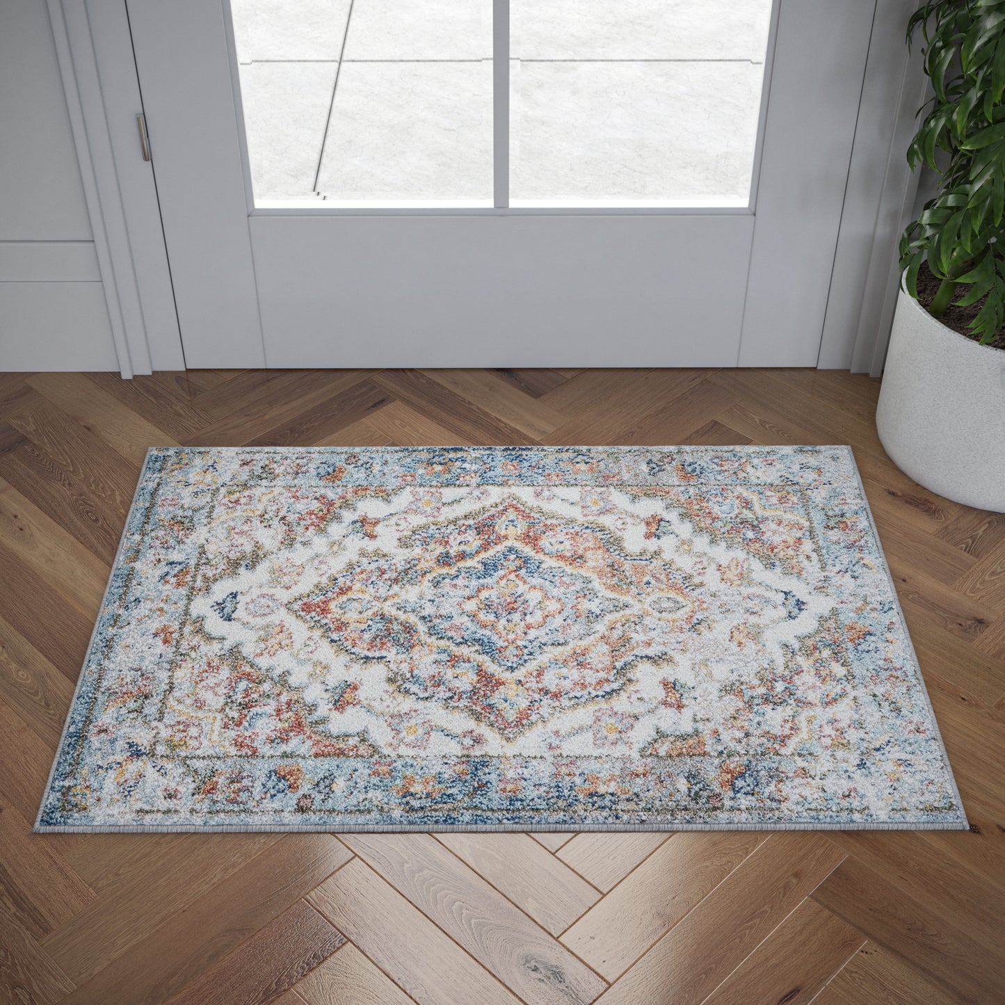 Reina-REI15 Cut Pile Synthetic Blend Indoor Area Rug by Tayse Rugs