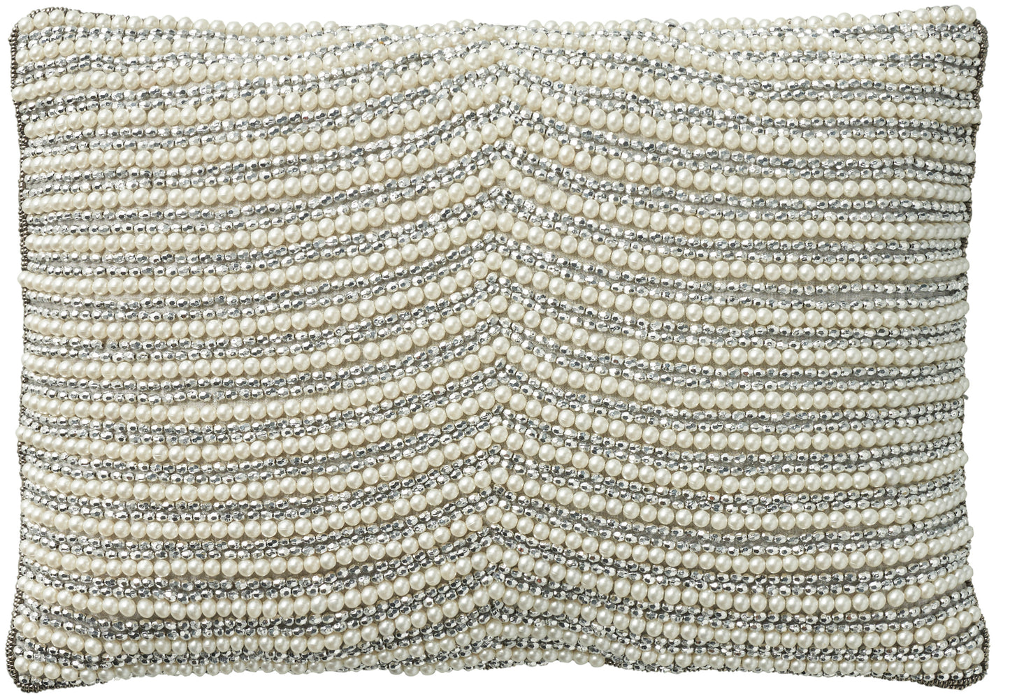 Luminescence Z2003 Synthetic Blend Sweetheart Stripes Throw Pillow From Mina Victory By Nourison Rugs