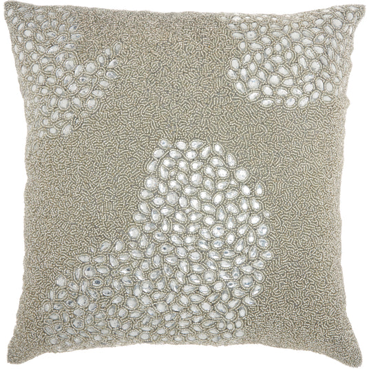 Couture Luster E5500 Synthetic Blend All Over Beaded Throw Pillow From Mina Victory By Nourison Rugs