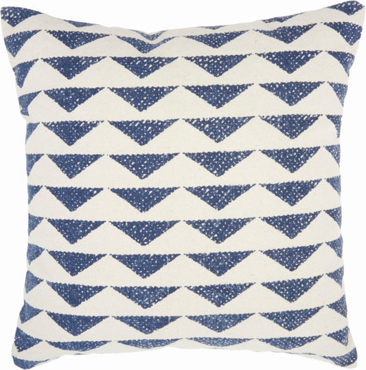 Life Styles DL503 Cotton Printed Triangles Throw Pillow From Mina Victory By Nourison Rugs