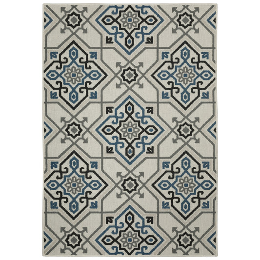 TORREY Medallion Power-Loomed Synthetic Blend Outdoor Area Rug by Oriental Weavers