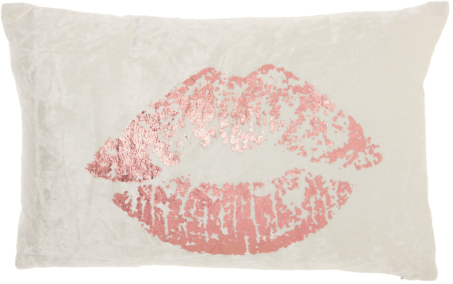 Luminescence L5298 Synthetic Blend Metallic Lips Throw Pillow From Mina Victory By Nourison Rugs