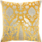 Sofia AC384 Velvet Foil Print Birds Throw Pillow From Mina Victory By Nourison Rugs