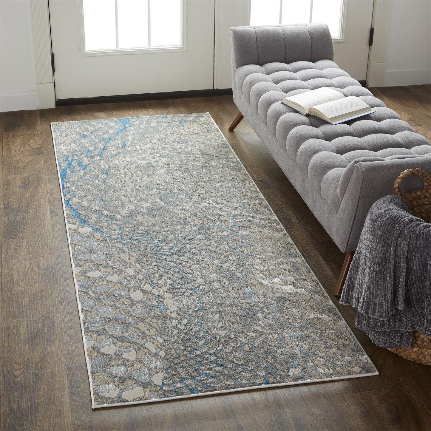 Azure 3403F Machine Made Synthetic Blend Indoor Area Rug by Feizy Rugs
