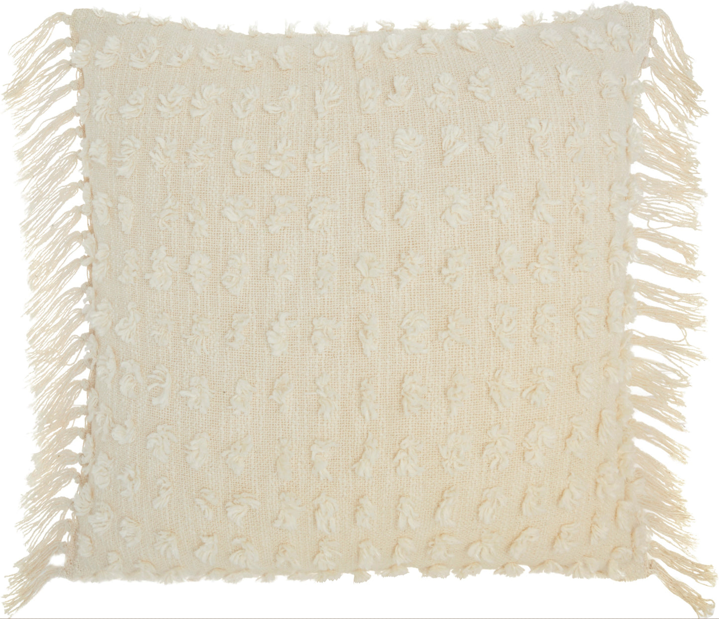 Life Styles GT037 Cotton Cut Fray Texture Throw Pillow From Mina Victory By Nourison Rugs