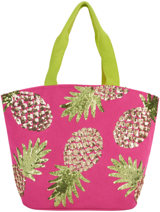 Handbags & Crossbody KV024 Cotton Pineapple Beach Tote Bag Handbag From Mina Victory By Nourison Rugs