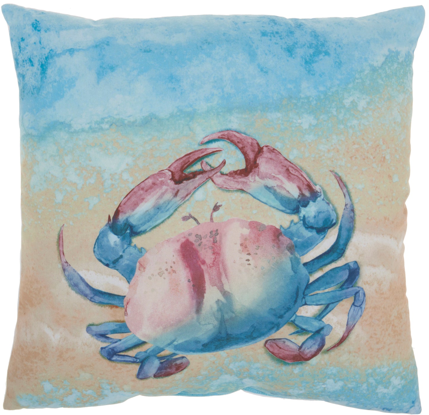 Outdoor Pillows BJ741 Synthetic Blend Tyedye Crab Throw Pillow From Mina Victory By Nourison Rugs