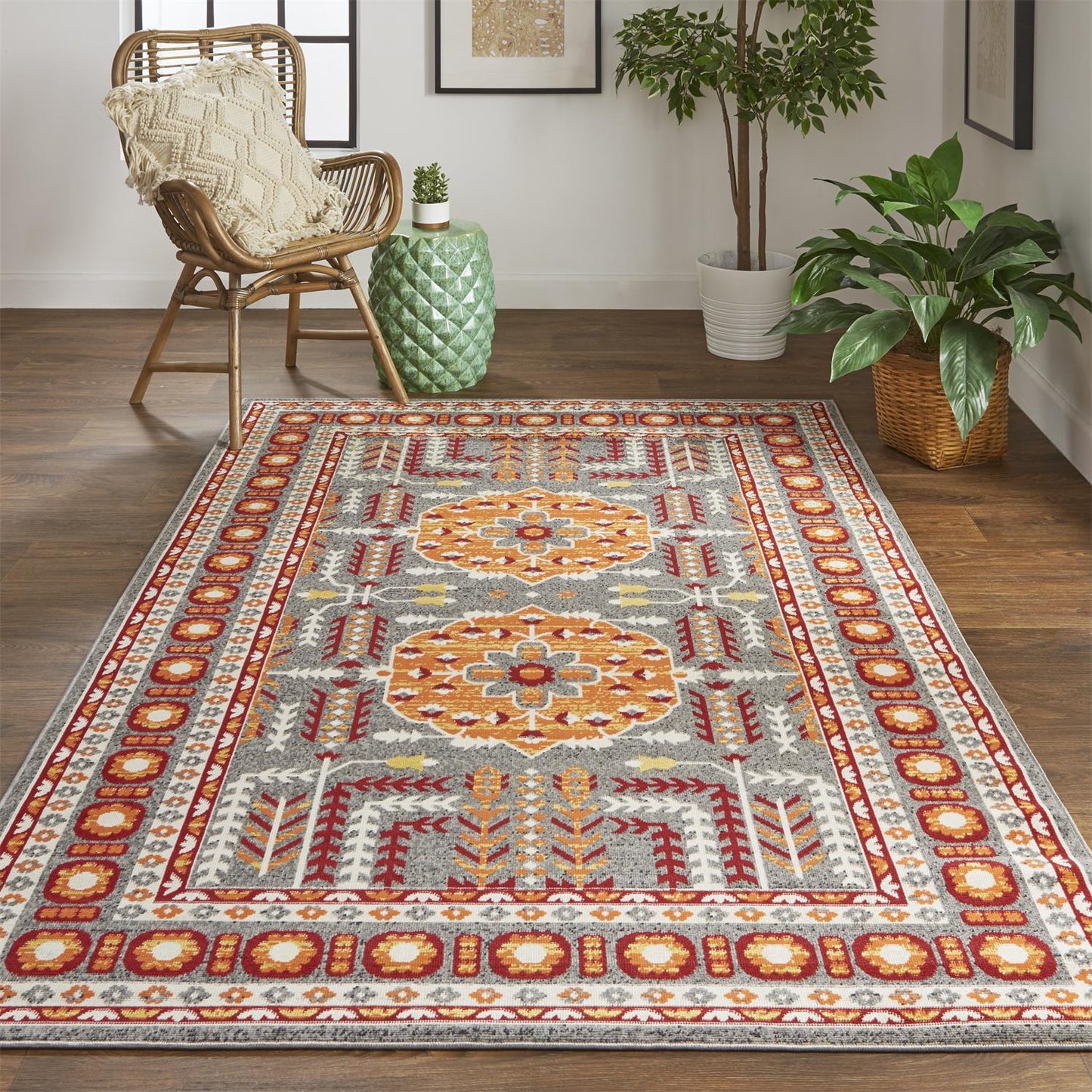 Foster 3754F Machine Made Synthetic Blend Indoor Area Rug by Feizy Rugs