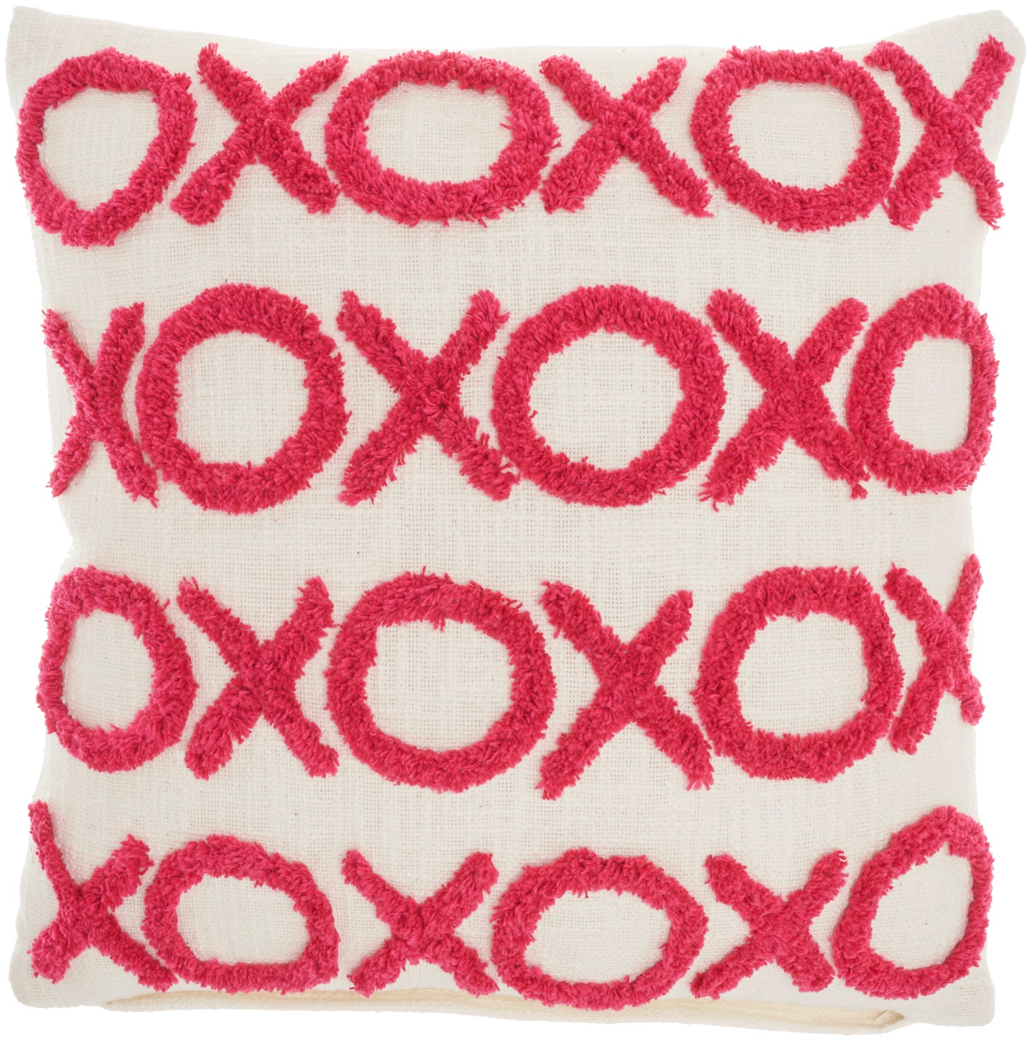 Life Styles GC577 Cotton Tufted XOXO Throw Pillow From Mina Victory By Nourison Rugs
