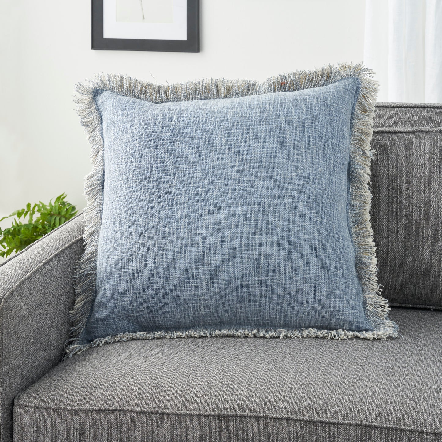 Nicole Curtis Pillow ZH017 Cotton Printed Stonewash Throw Pillow From Nicole Curtis By Nourison Rugs