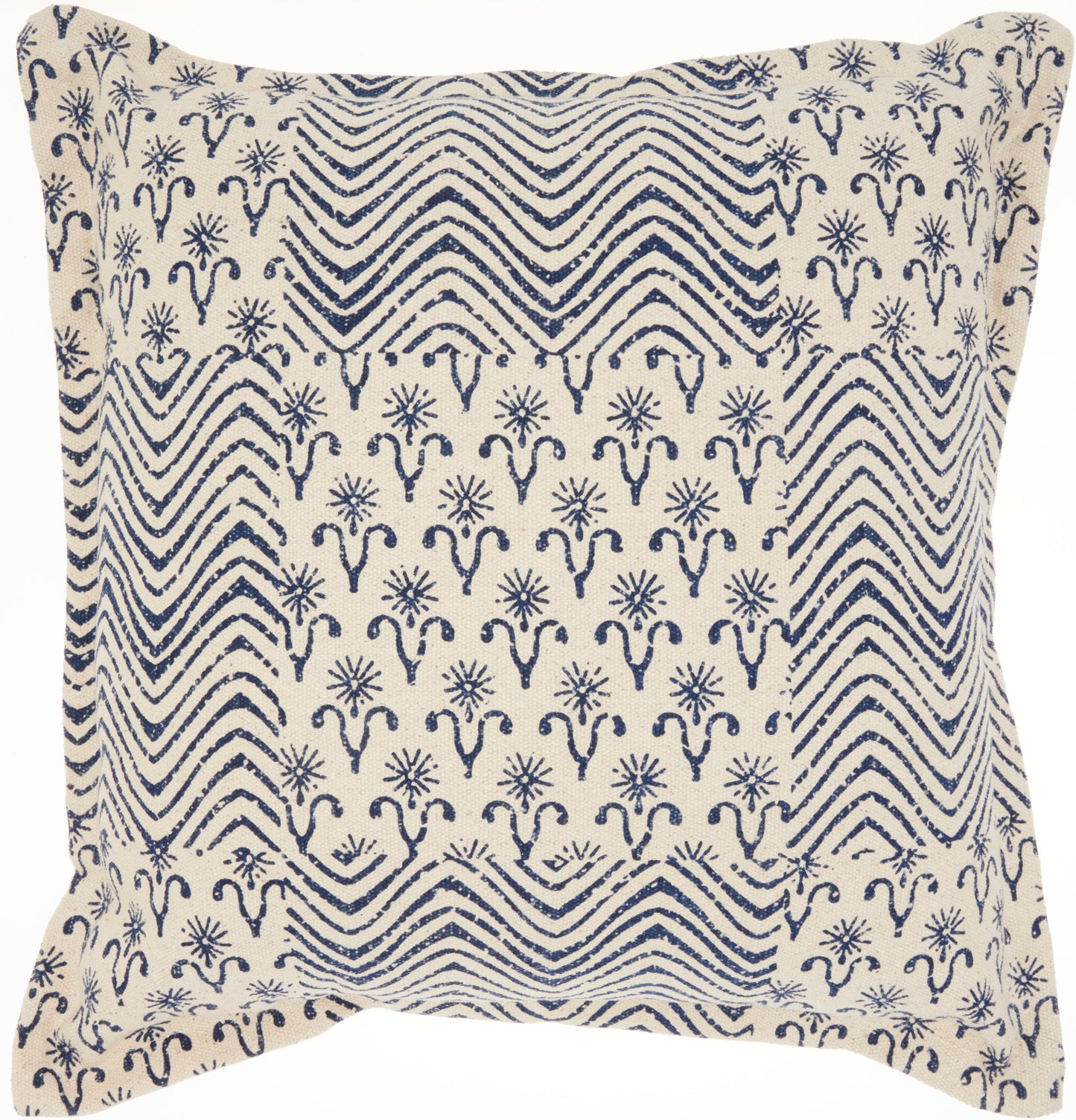 Life Styles DL568 Cotton Printed Flower Patch Throw Pillow From Mina Victory By Nourison Rugs