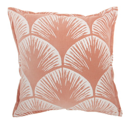 Life Styles AZ009 Cotton Velvet Scallops Throw Pillow From Mina Victory By Nourison Rugs