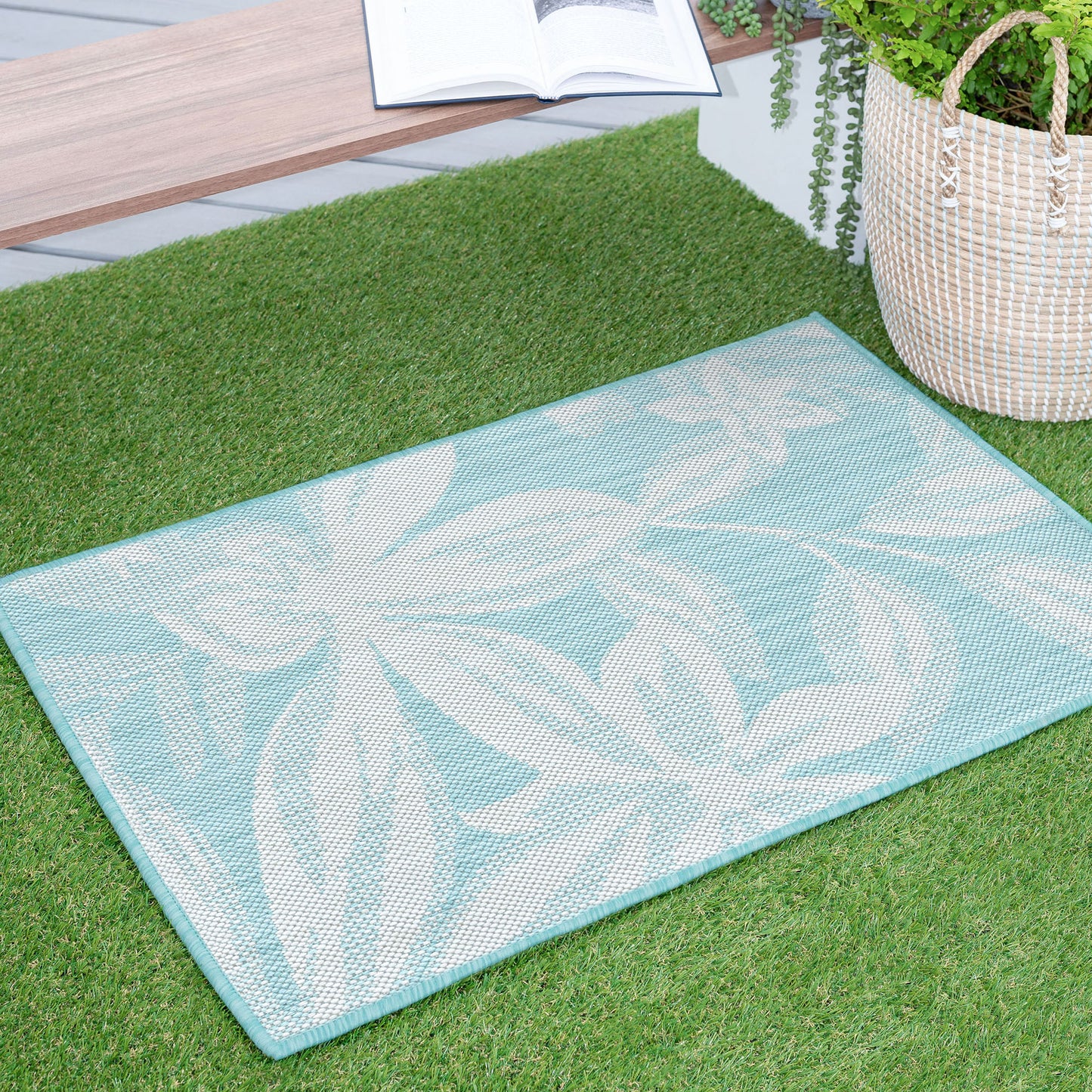 Eco-ECO17 Flat Weave Synthetic Blend Indoor/Outdoor Area Rug by Tayse Rugs