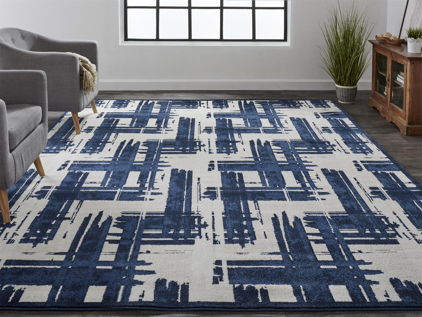 Remmy 3808F Machine Made Synthetic Blend Indoor Area Rug by Feizy Rugs