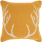 Life Styles DC119 Cotton Woven Antlers Throw Pillow From Mina Victory By Nourison Rugs