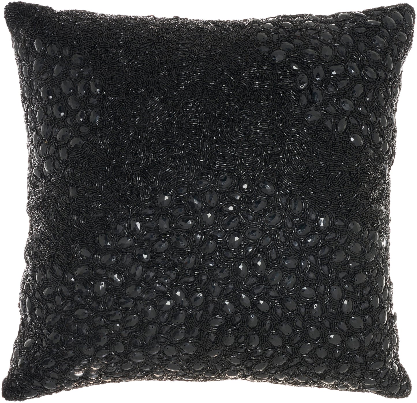 Luminescence Z5000 Cotton Fully Beaded Throw Pillow From Mina Victory By Nourison Rugs