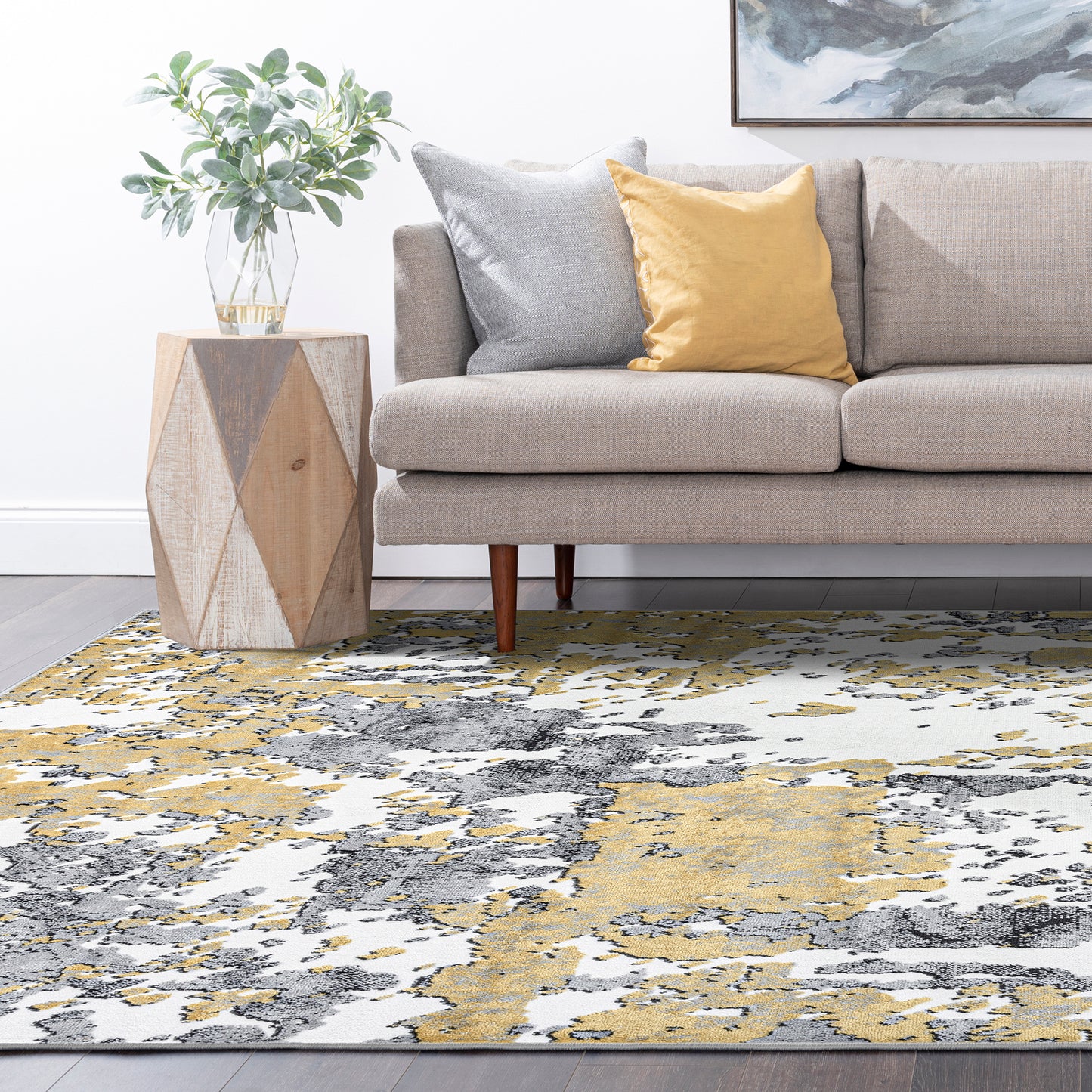 Wyatt-WYT10 Cut Pile Synthetic Blend Indoor Area Rug by Tayse Rugs