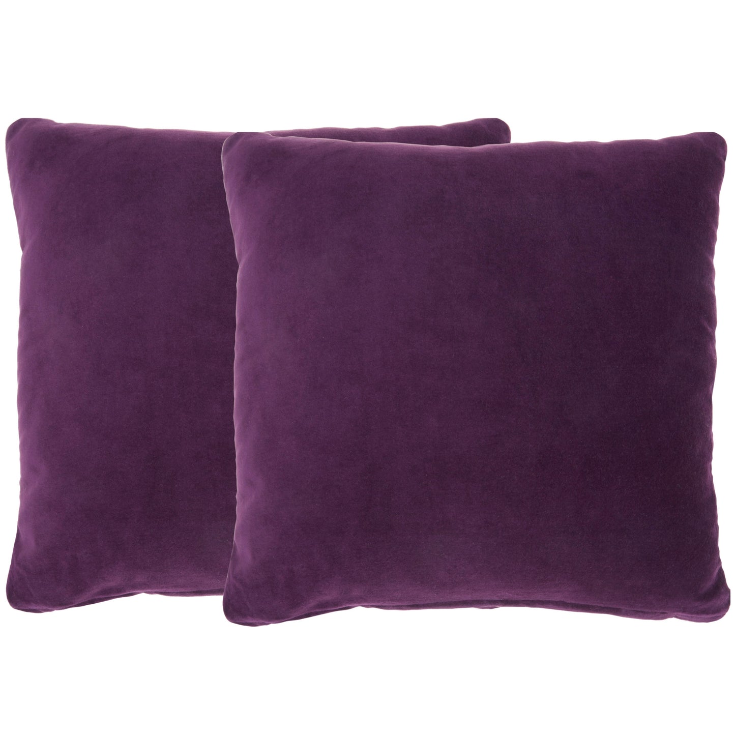 Life Styles SS999 Cotton Solid Velvet 2 Pack Pillow Cover From Mina Victory By Nourison Rugs