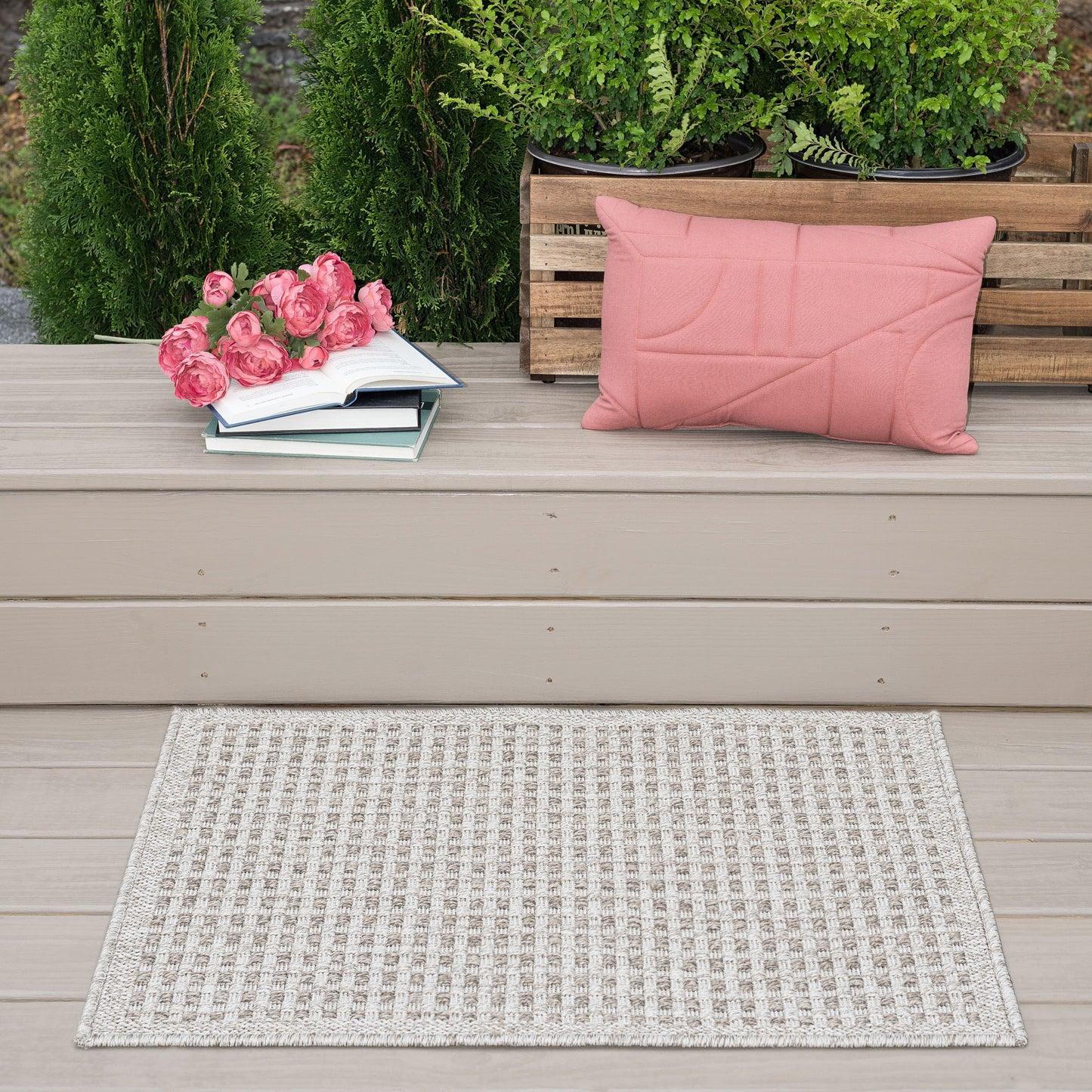 Denver-DEN10 Flat Weave Synthetic Blend Indoor/Outdoor Area Rug by Tayse Rugs