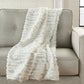 Fur VV006 Synthetic Blend Foil Stripes Fx Fur Throw Blanket From Mina Victory By Nourison Rugs