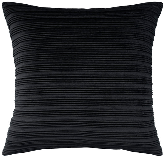 Nourison Rugs Waverly Waverly Indoor Plw QY104 Pleated Velvet Black Throw Pillow