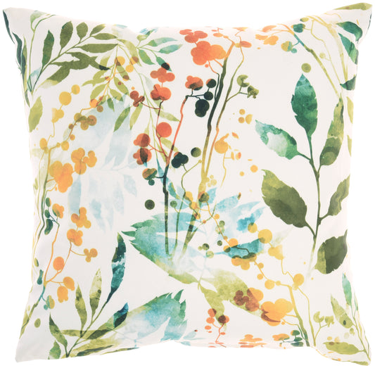 Outdoor Pillows GT130 Synthetic Blend Watrclr Floral/Drops Throw Pillow From Mina Victory By Nourison Rugs