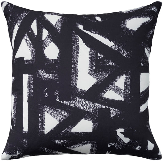 Nourison Rugs Waverly Waverly Indoor Plw QY103 Brushwork Black Throw Pillow