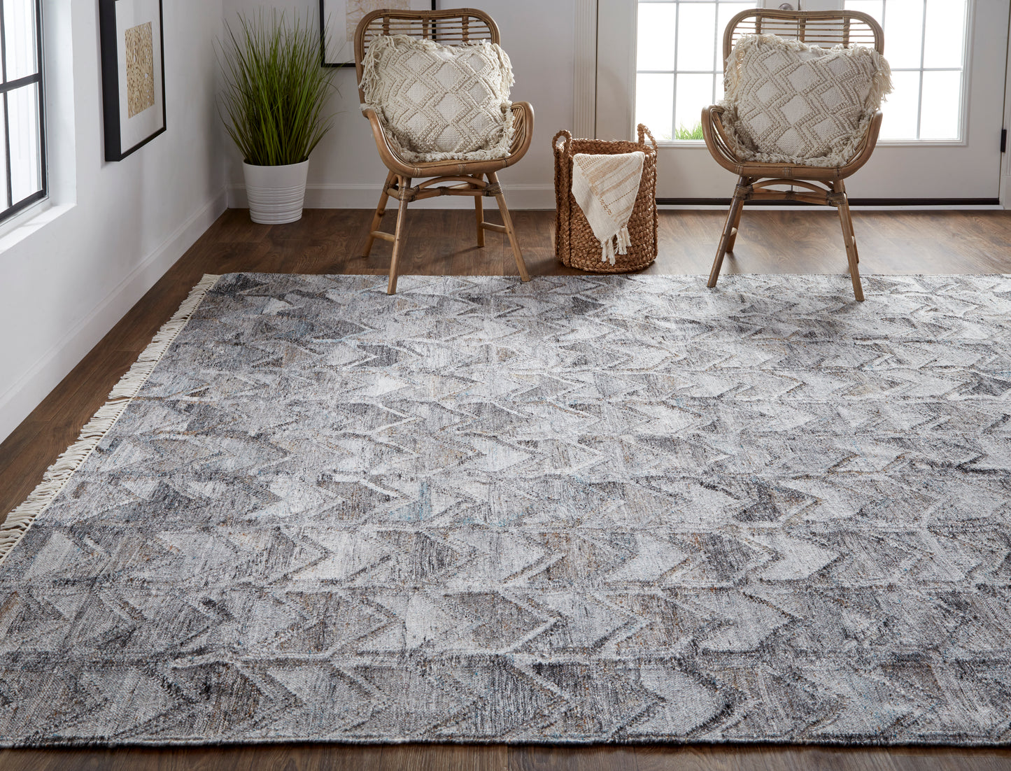Beckett 0813F Hand Woven Synthetic Blend Indoor Area Rug by Feizy Rugs