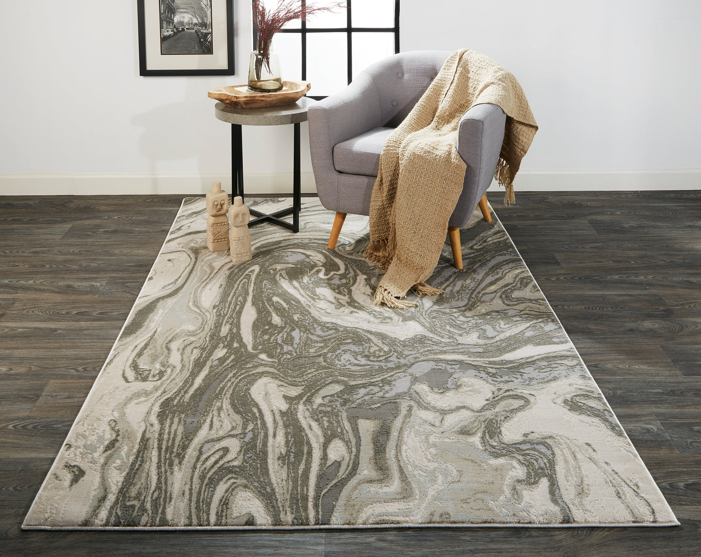 Prasad 3894F Machine Made Synthetic Blend Indoor Area Rug by Feizy Rugs